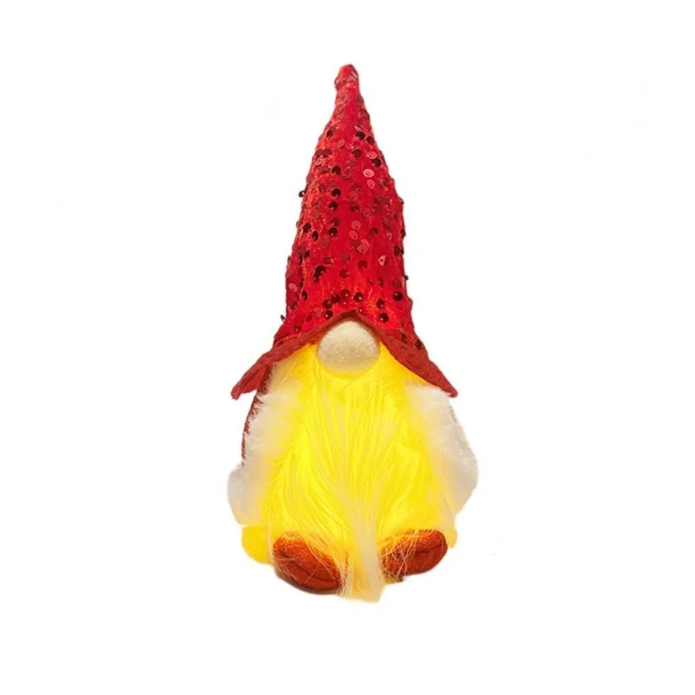 Poupées de Noël décoratives lumineuses et scintillantes