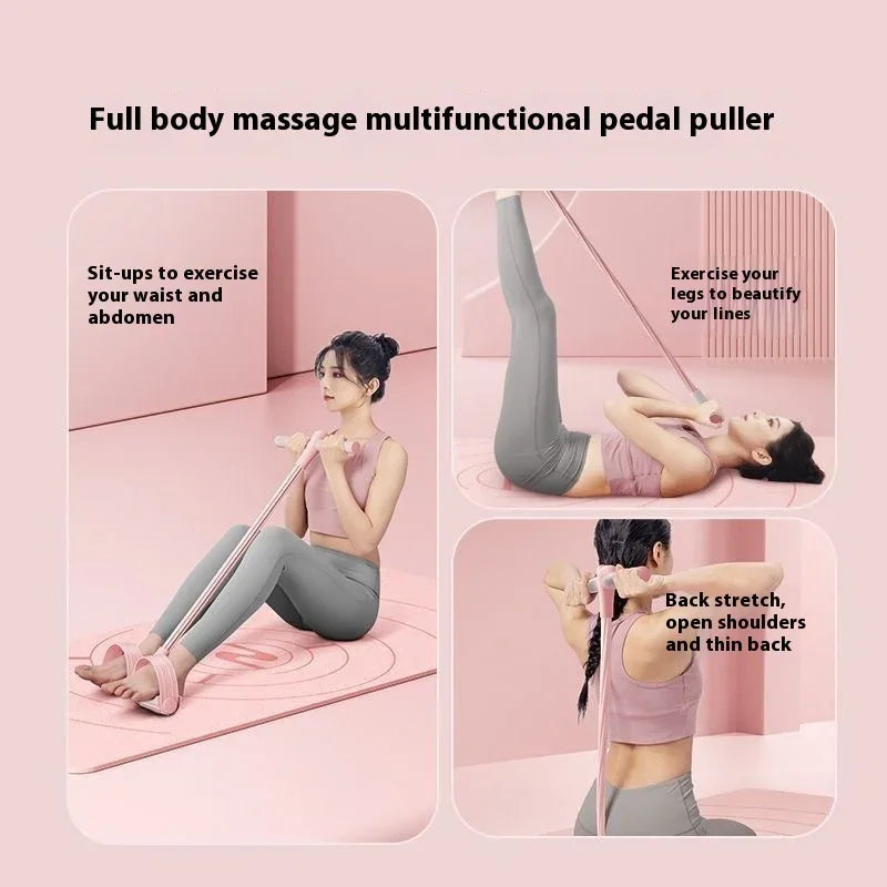 Pedalzug-Brustexpander, verbesserter Sit-Up-Bauchtrainer, vielseitiges Heim-Workout-Fitnessgerät