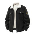 Veste Chaude Épaisse Polaire Homme Manteau Mode Revers Vêtements de Travail Laine d'Agneau