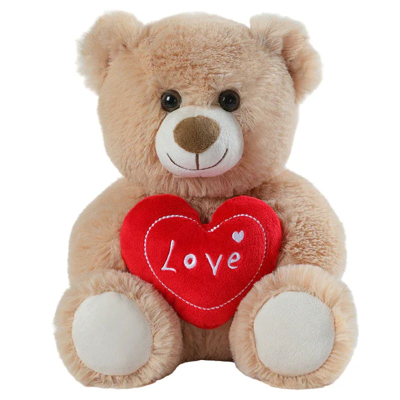 Mignon ours en peluche chiot en peluche avec cœur