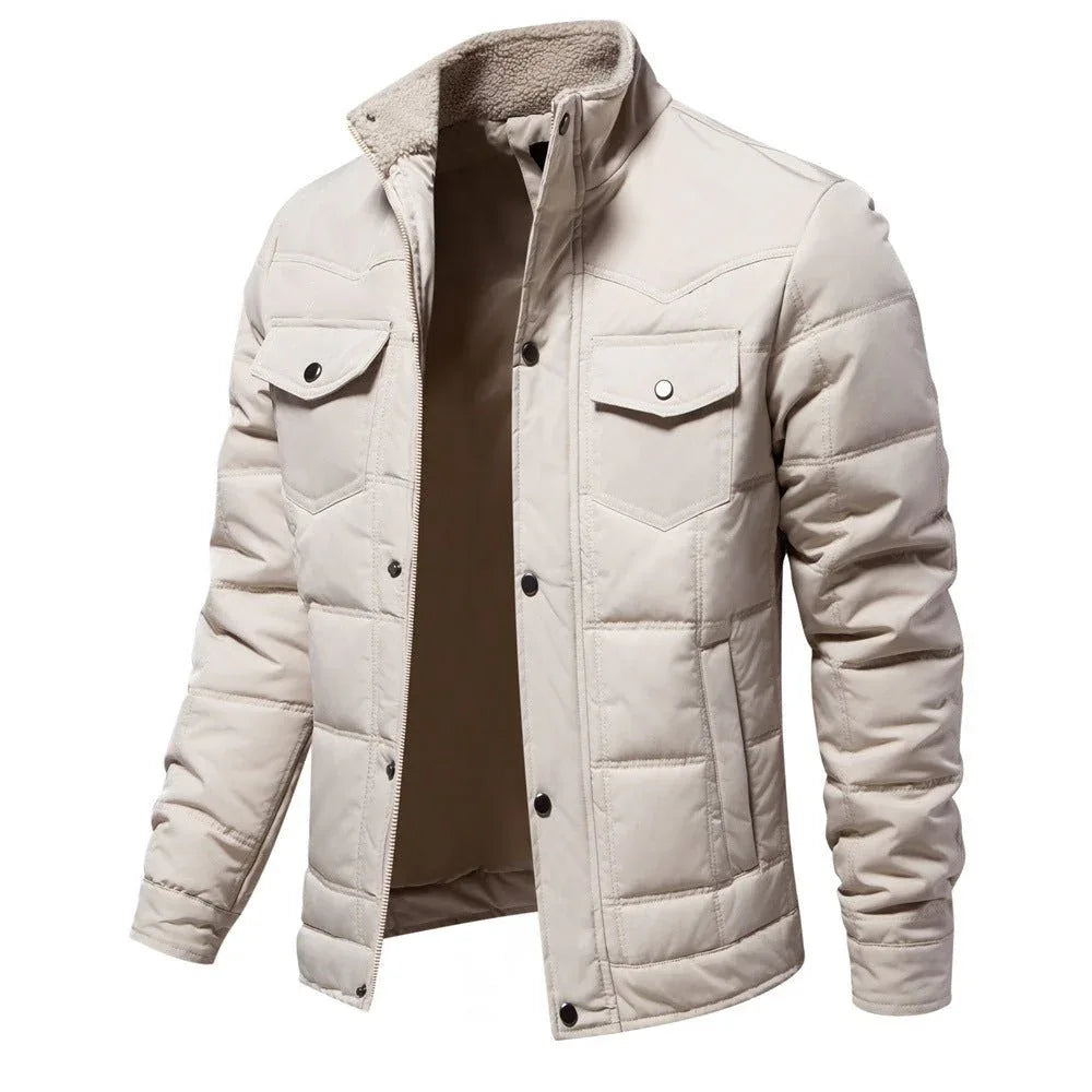 Lässige, modische Stehkragenjacke für Herren