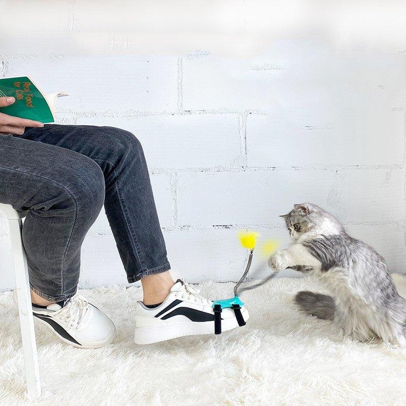 Katzenangel Lustiger Katzenstock mit starken Federn