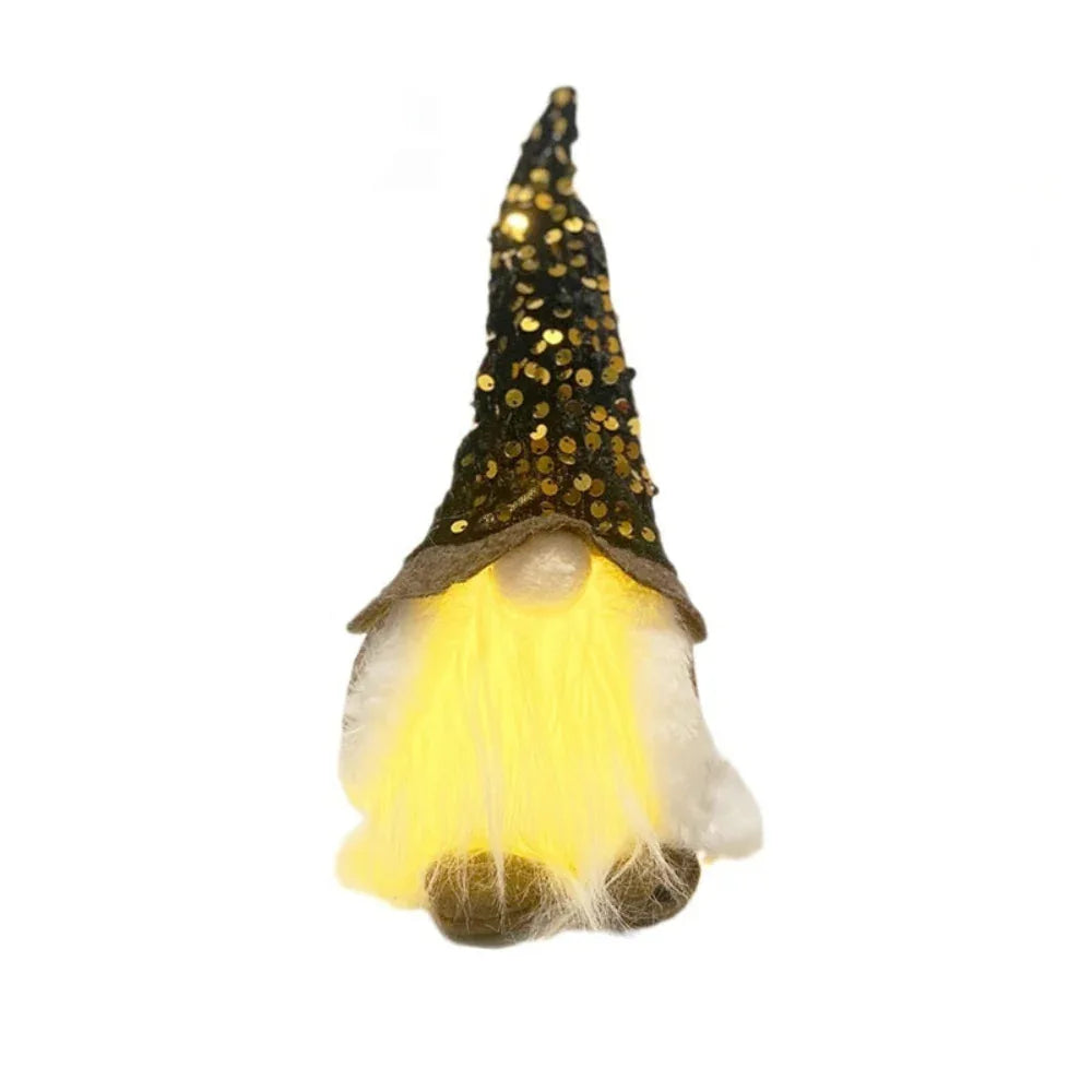 Poupées de Noël décoratives lumineuses et scintillantes