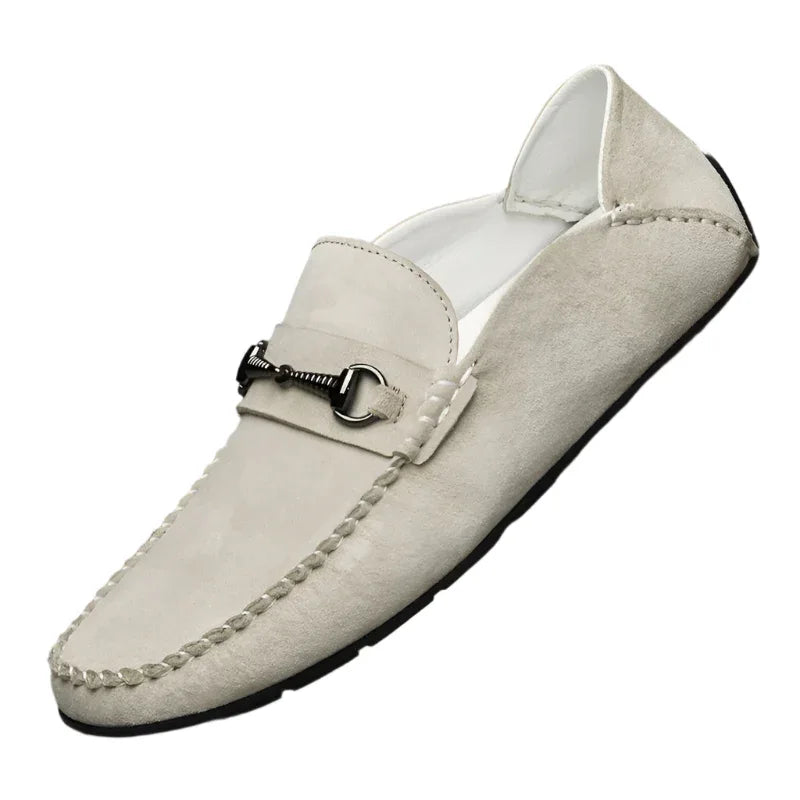 Mocassins en daim pour hommes, chaussures décontractées respirantes