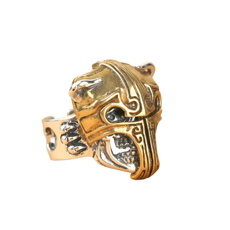 Bague Casque de Gladiateur Personnalité Mode Masculine