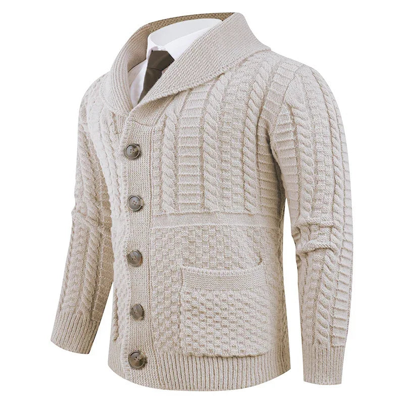 Cardigan élégant chaud à manches longues pour homme