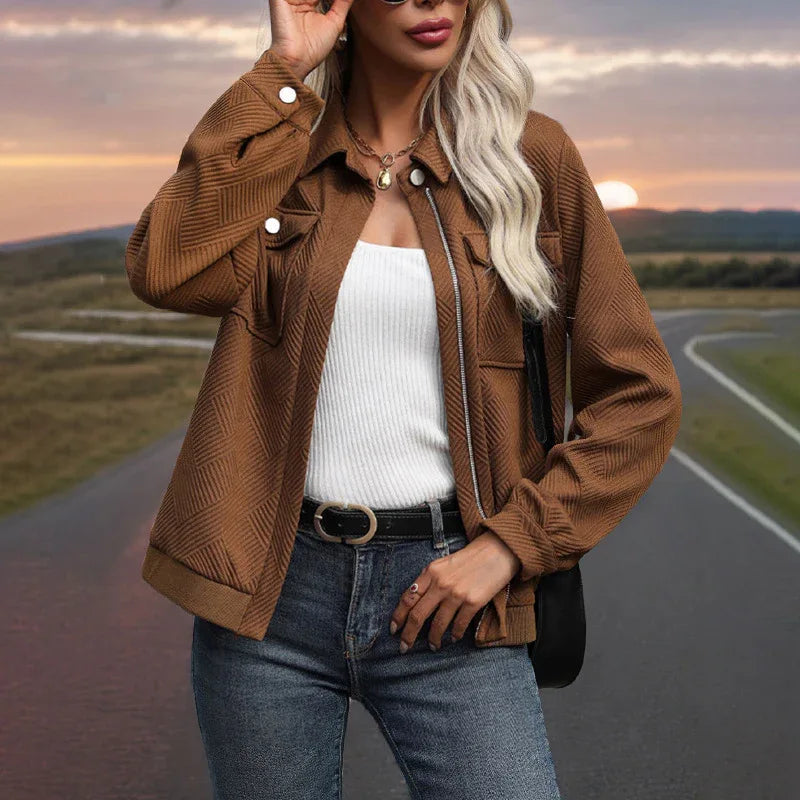 Veste décontractée ample style Maillard pour femme