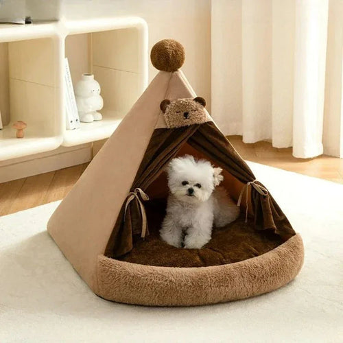Niche pour chat d'automne et d'hiver, maison de chien universelle quatre saisons