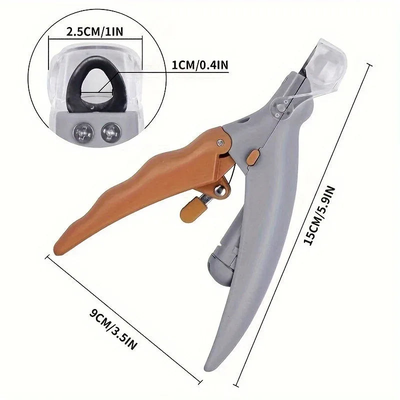 Coupe-ongles lumineux pour animaux de compagnie, avec loupe, adapté à la coupe des griffes et des pattes des chats et des chiens
