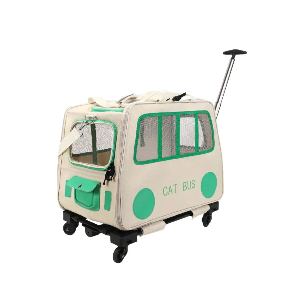 Sac de transport à roulettes polyvalent pour chat