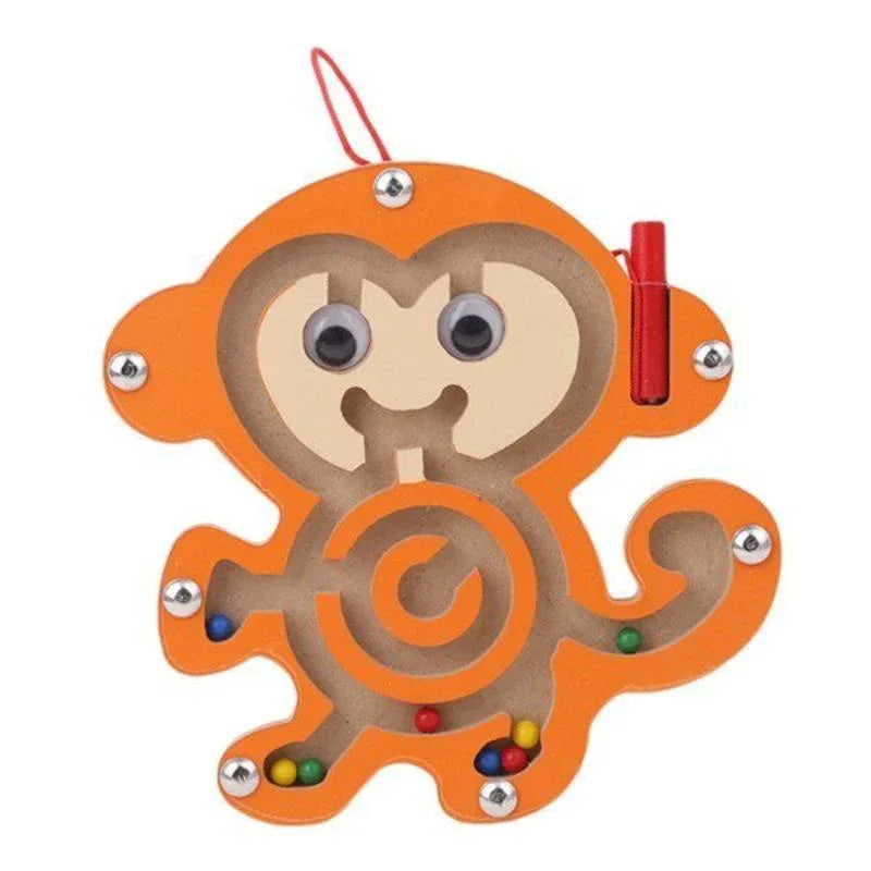 Jouets Éducatifs Labyrinthe Magnétique en Bois pour Enfants pour le Développement Précoce