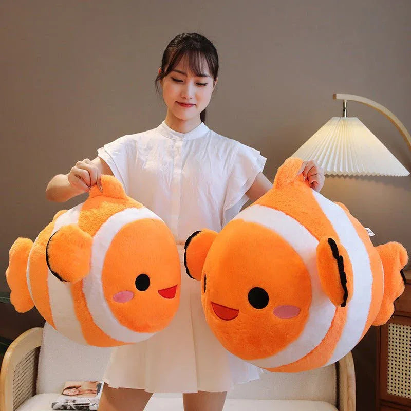 Poupées Poissons-clowns Animaux Aquatiques en Peluche Oreillers
