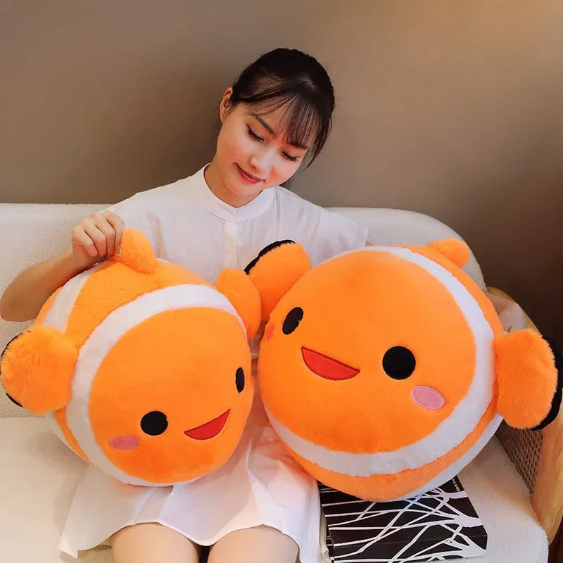 Poupées Poissons-clowns Animaux Aquatiques en Peluche Oreillers