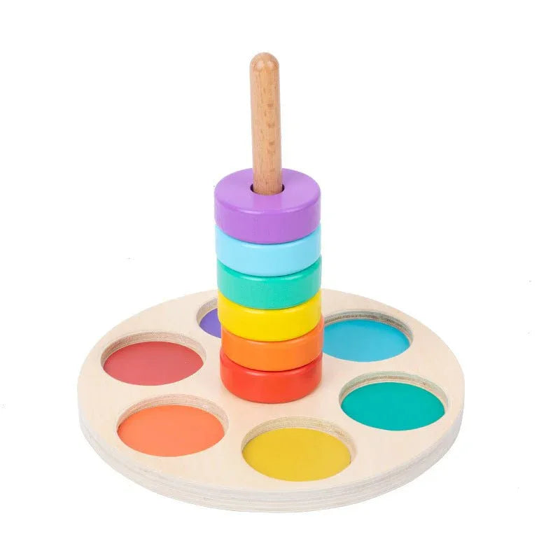 Jouet éducatif en bois d'association des couleurs