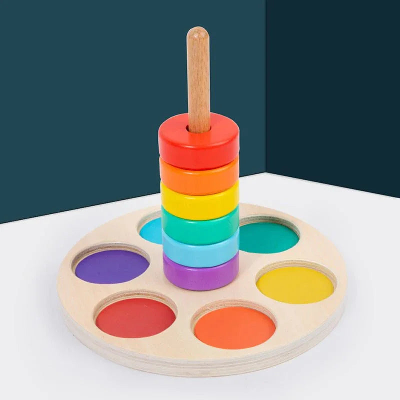 Jouet éducatif en bois d'association des couleurs
