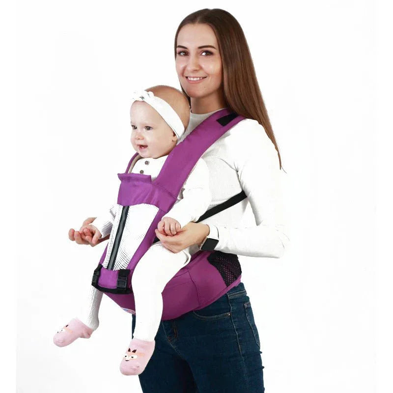 Porte-bébé ventral confortable avec doubles bretelles