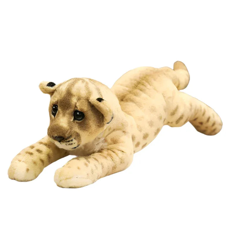 Peluches et poupées d'animaux en peluche léopard lion tigre de grands félins africains créatifs