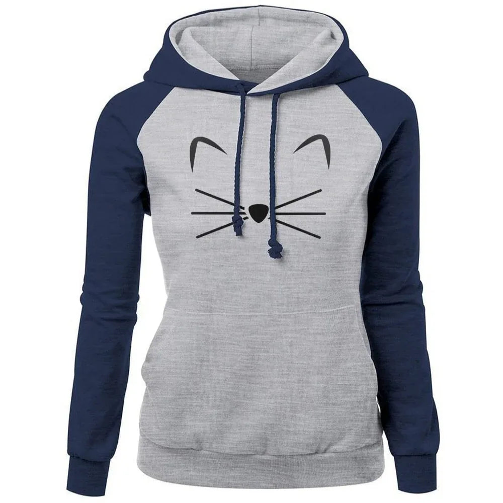 Pull à Capuche Femme Chat Mignon