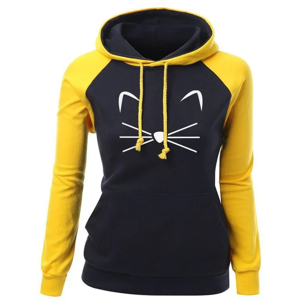 Pull à Capuche Femme Chat Mignon