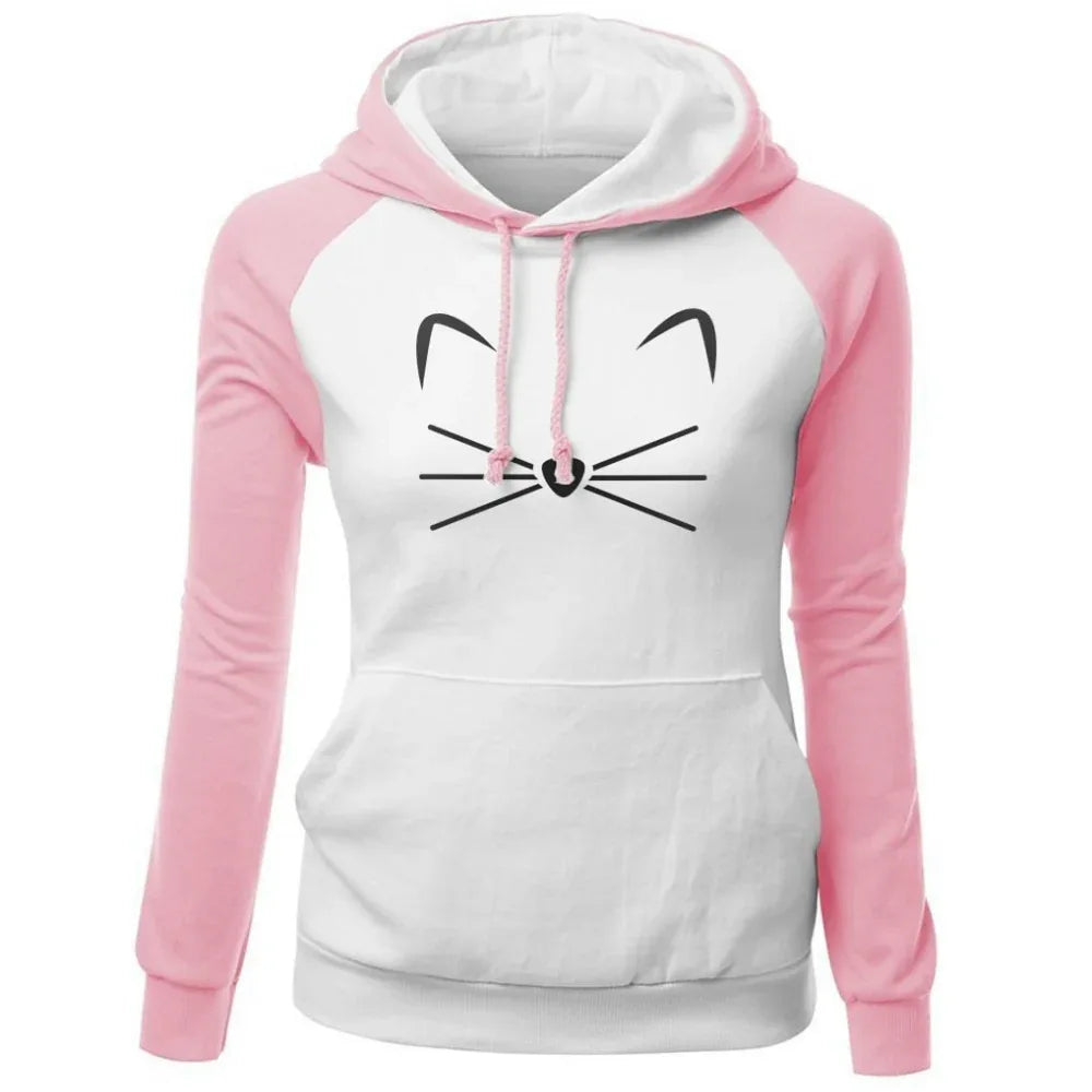 Pull à Capuche Femme Chat Mignon