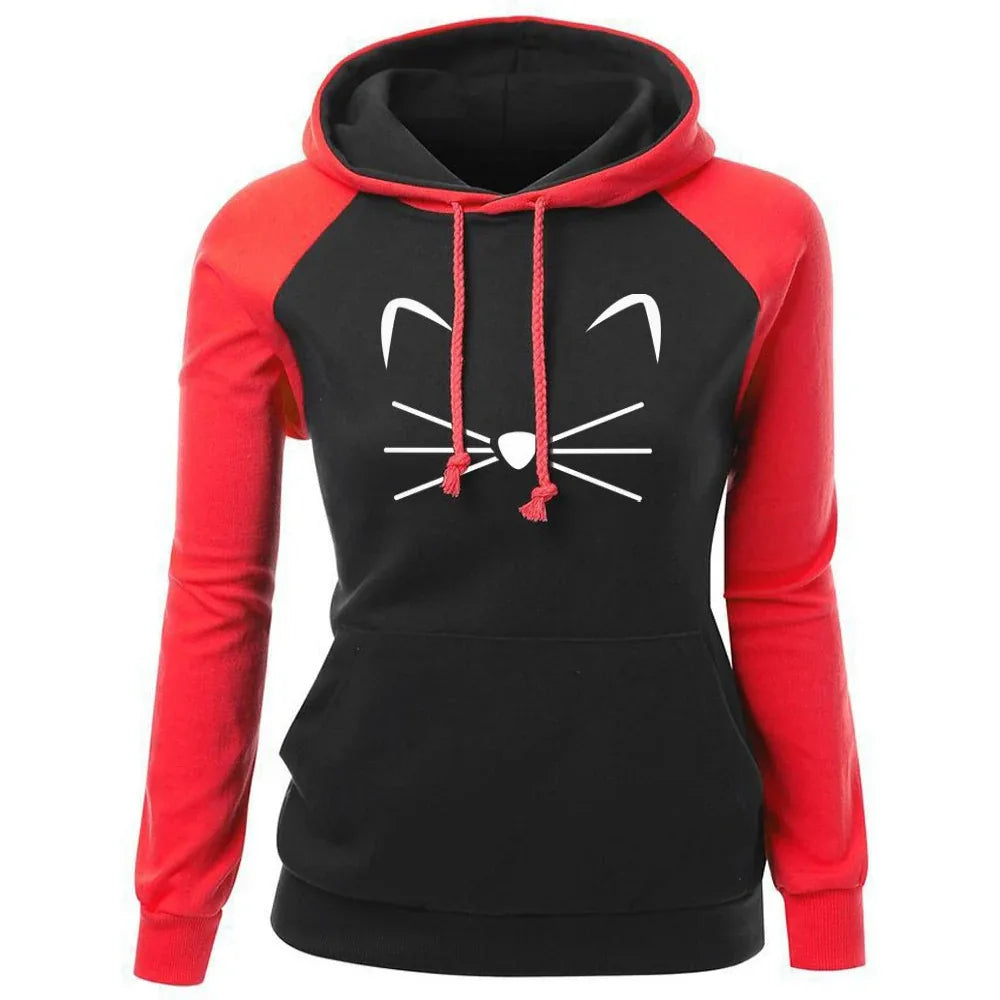 Pull à Capuche Femme Chat Mignon