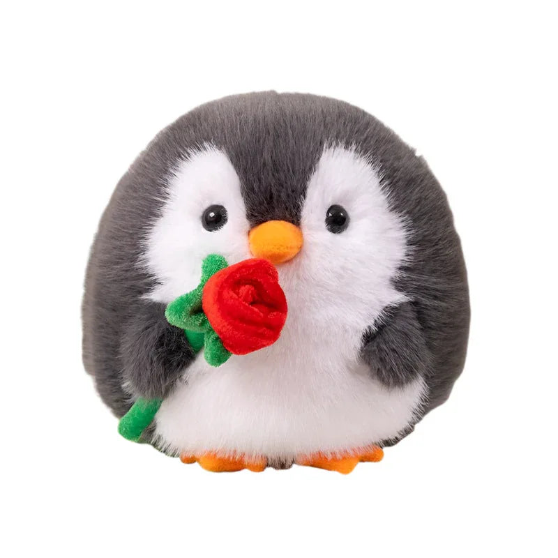 Niedliche Rosen-Pinguin-Puppe Plüschtiere