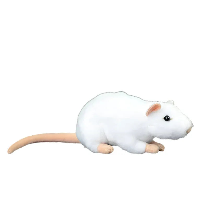 Niedliche weiche weiße Maus Plüschtierpuppe