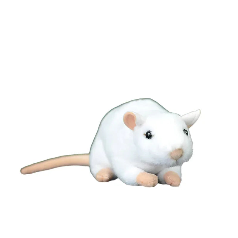 Niedliche weiche weiße Maus Plüschtierpuppe