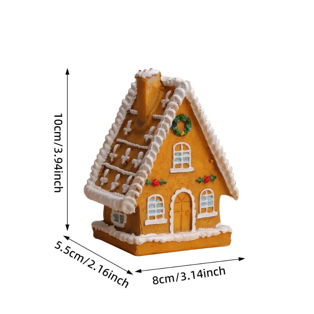 Petite maison de Noël Micro Paysage Lumineux Décorations de maison Ornements