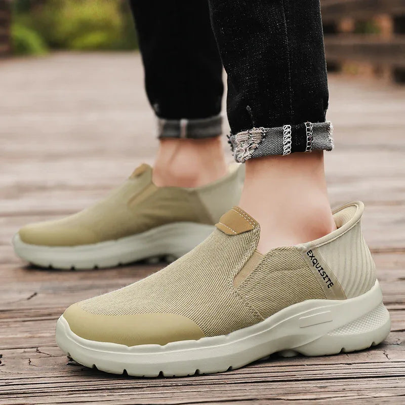 Mocassins en toile décontractés grande taille pour hommes