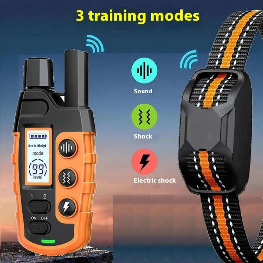 Collier de dressage électrique étanche anti-aboiements avec télécommande pour chien