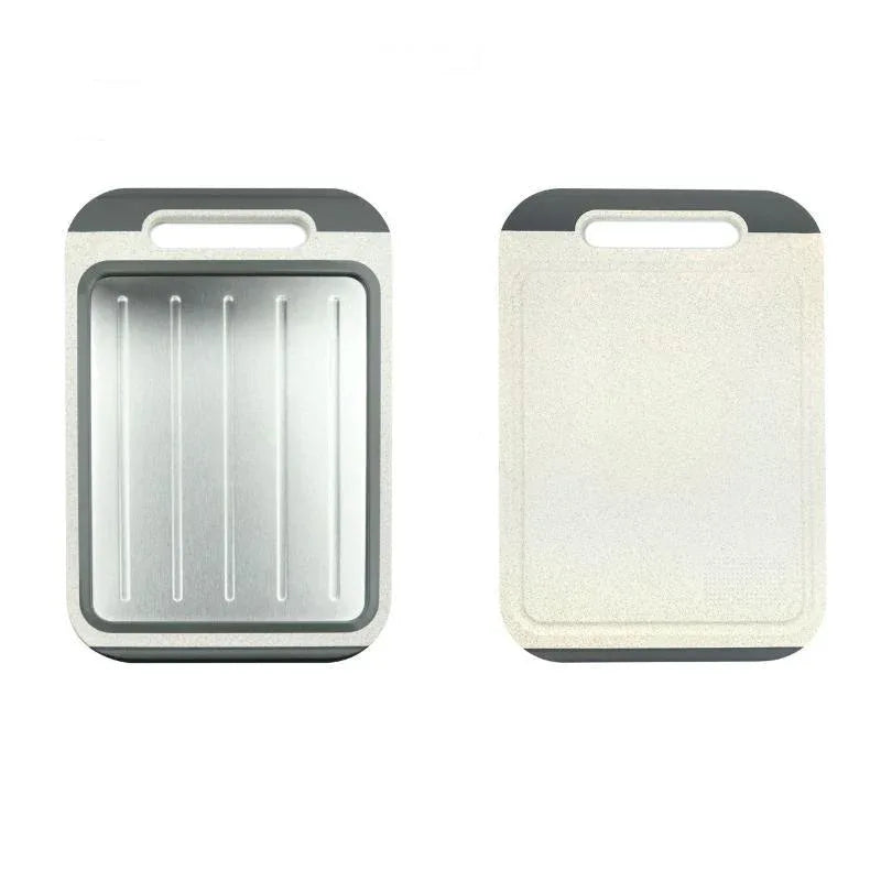 Planche à découper et de décongélation double face en acier inoxydable 304 pour la cuisine