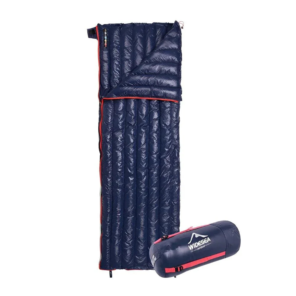 Daunengefüllter wasserdichter tragbarer Camping-Schlafsack