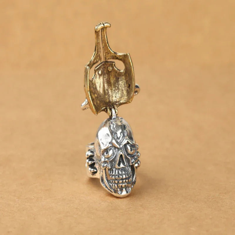 Bague Casque de Gladiateur Personnalité Mode Masculine