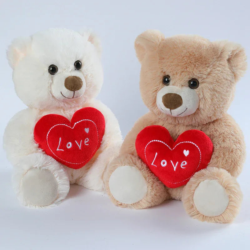 Mignon ours en peluche chiot en peluche avec cœur