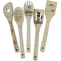 Ensemble de 5 ustensiles de cuisine en bambou