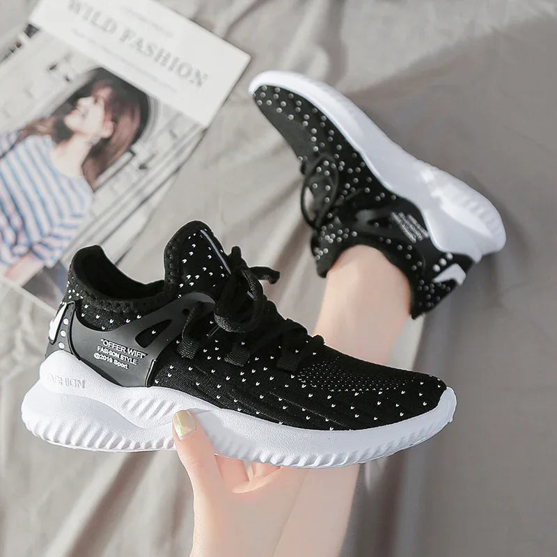 Chaussures décontractées respirantes femme, assorties à toutes les tenues, chaussures de course coréennes