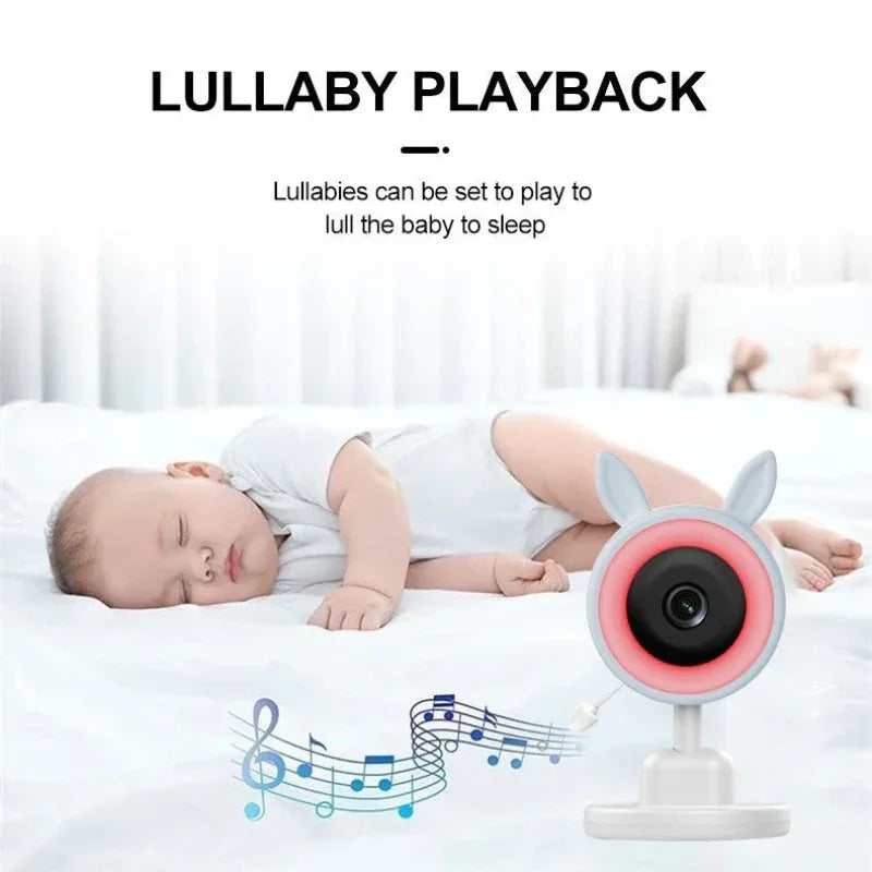 Babyphone avec mode VOX Vision nocturne couleur Alarme lumineuse et sonore Caméra de surveillance intelligente