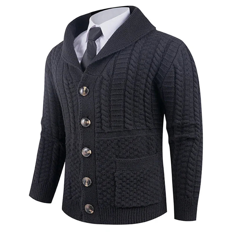 Cardigan élégant chaud à manches longues pour homme