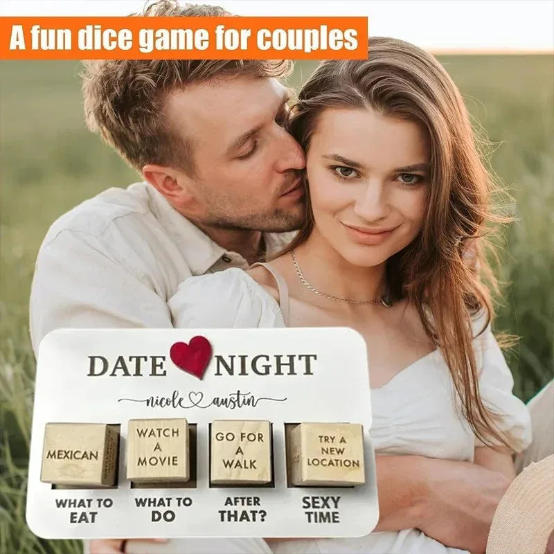 Hölzernes Date Night Würfelspiel für romantische Paare