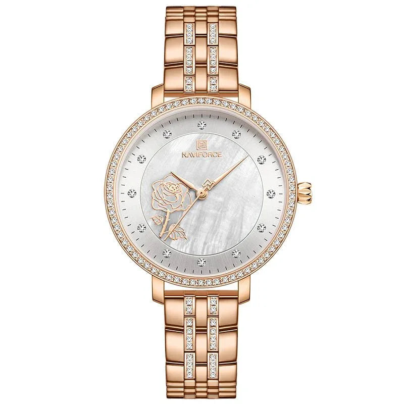 Montre élégante simple en acier inoxydable pour femme