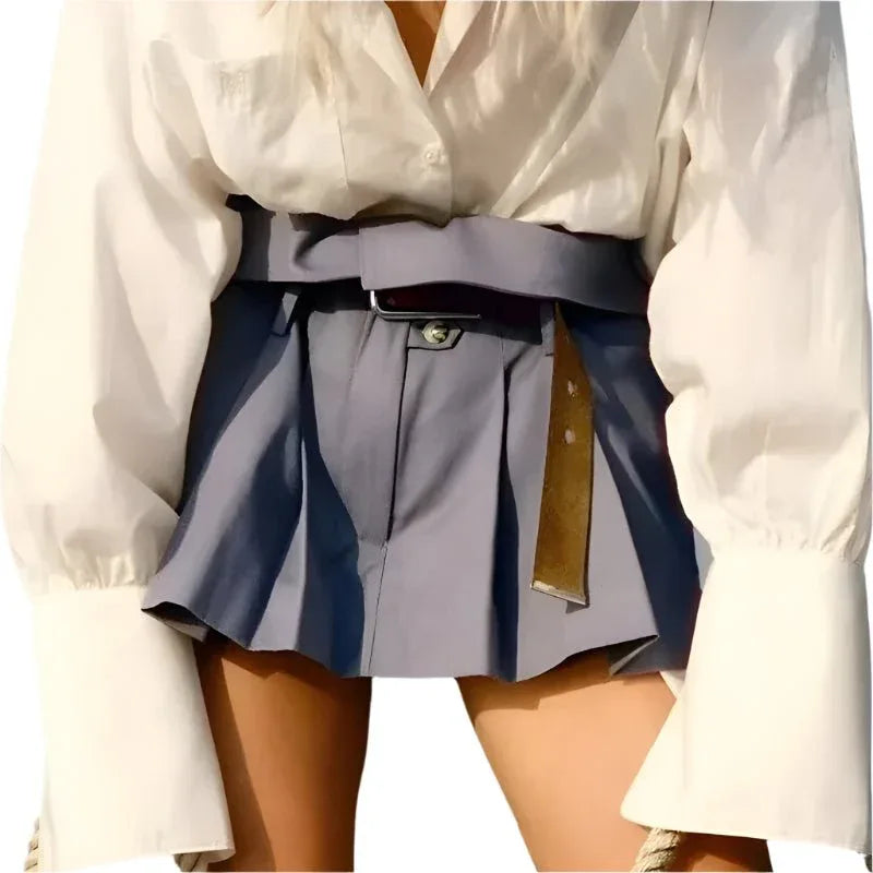 Jupe plissée taille haute style universitaire européen et américain