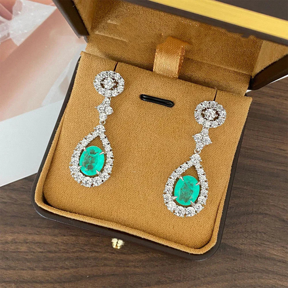 Boucles d'oreilles élégantes en bleu pour femme
