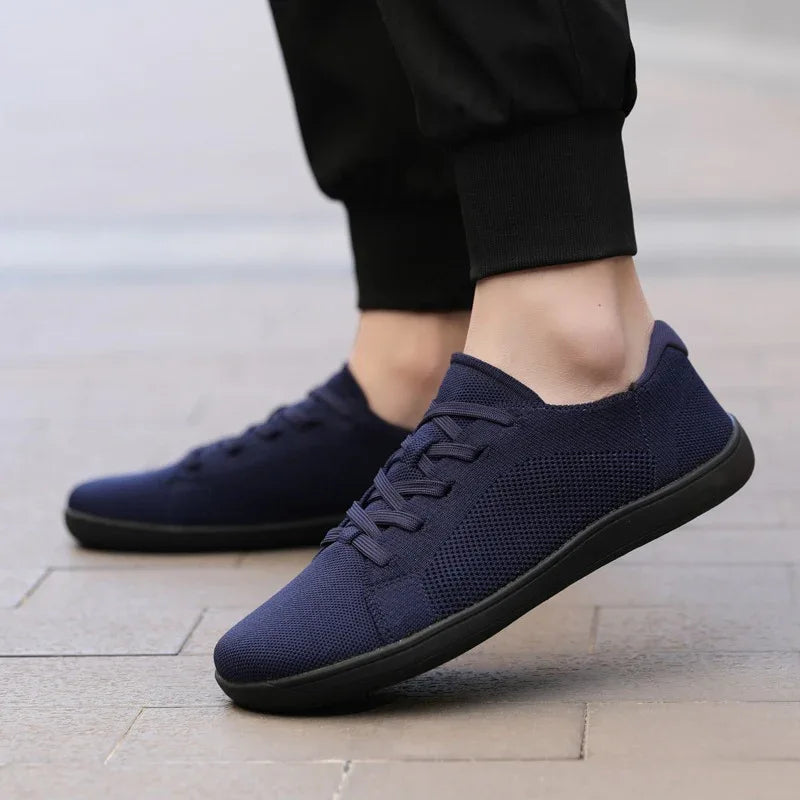Chaussures décontractées pour hommes, baskets respirantes à bout large