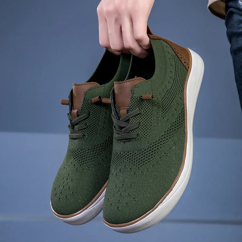 Chaussures pour hommes en tissu maillé élargi et respirant