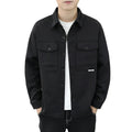 Veste en twill tricoté pour homme à revers