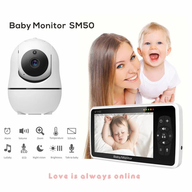Babyphone HD Vision Nocturne Caméra Wifi Sans Fil Pour La Surveillance Et La Sécurité