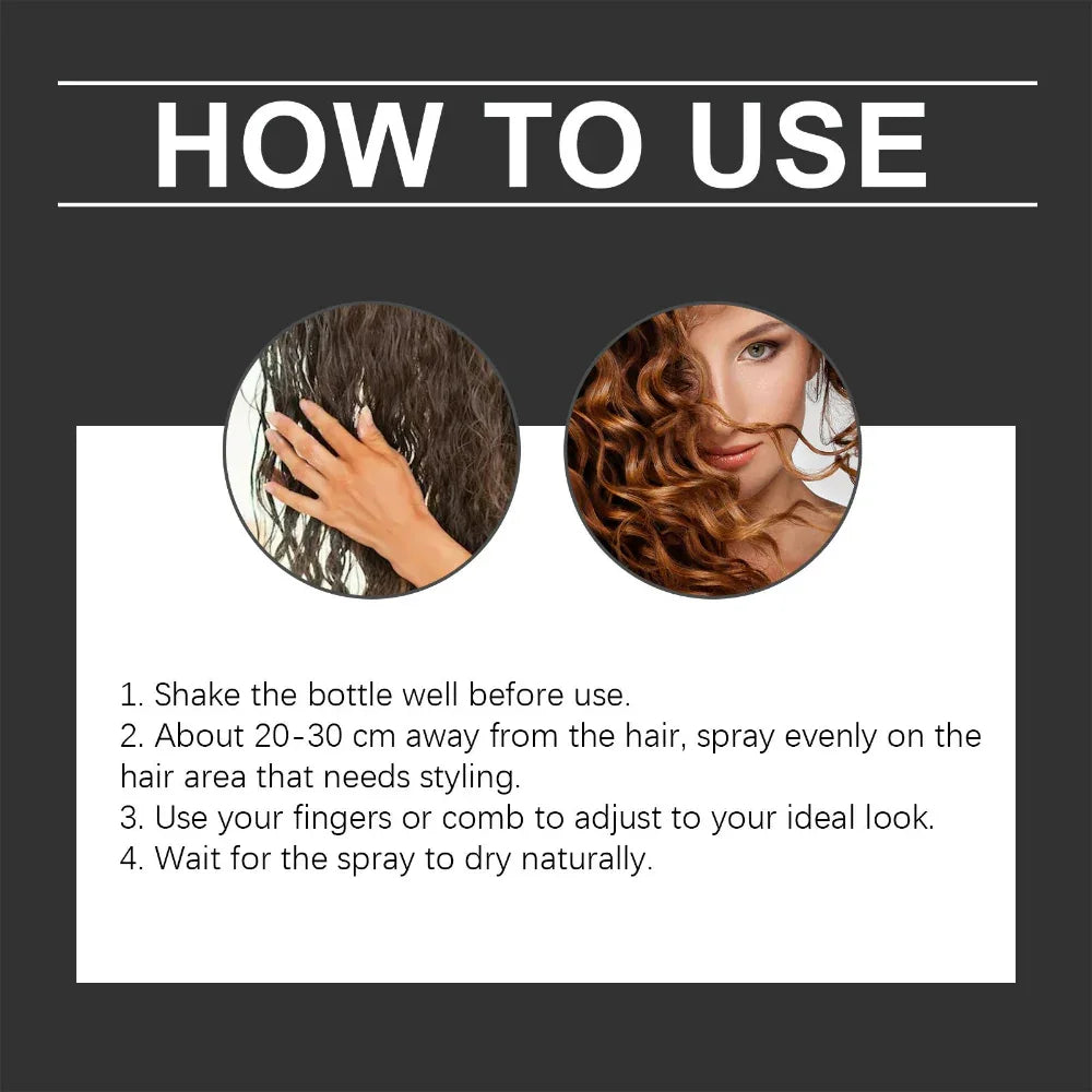Spray au sel de mer coiffant pour des cheveux volumineux, brillants et sains