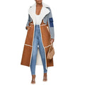 Modische lange Jeansjacke aus Baumwolle für Damen