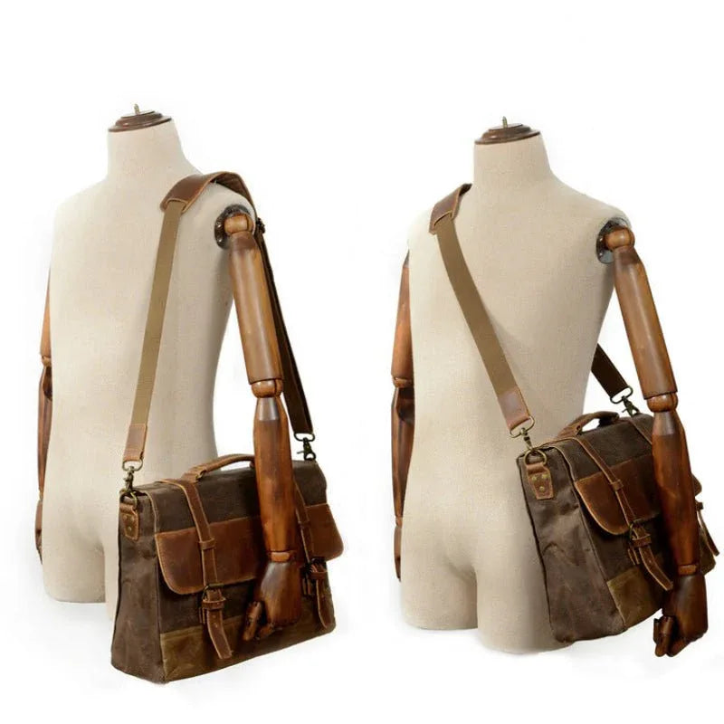 Fashion Herren Canvas Umhängetasche Aktentasche